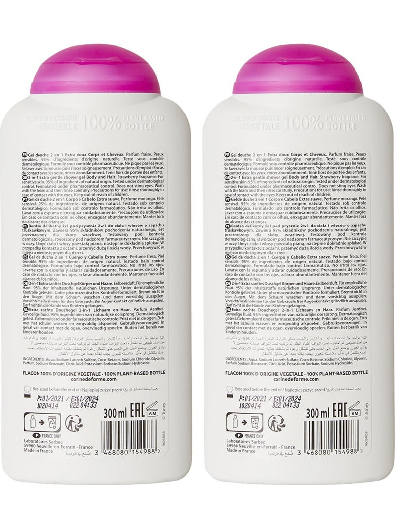 Corine de farme - lot de 2 - gel douche extra-doux 2en1 corps & cheveux princesses Blanc Multicolore - Kiabi