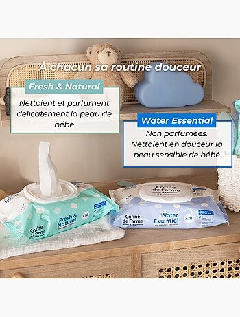 Corine de farme - pack de 6 lingettes bébé fresh and natural