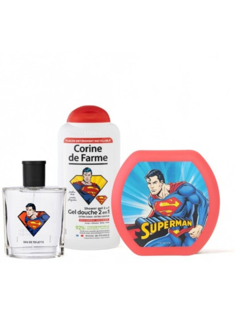 Corine de farme - set superman – le héros du quotidien Blanc Multicolore - Kiabi