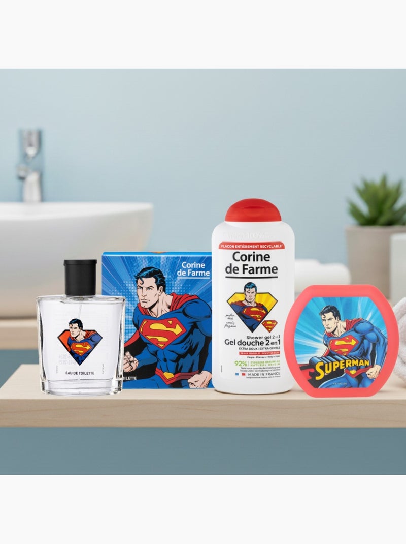 Corine de farme - set superman – le héros du quotidien Blanc Multicolore - Kiabi