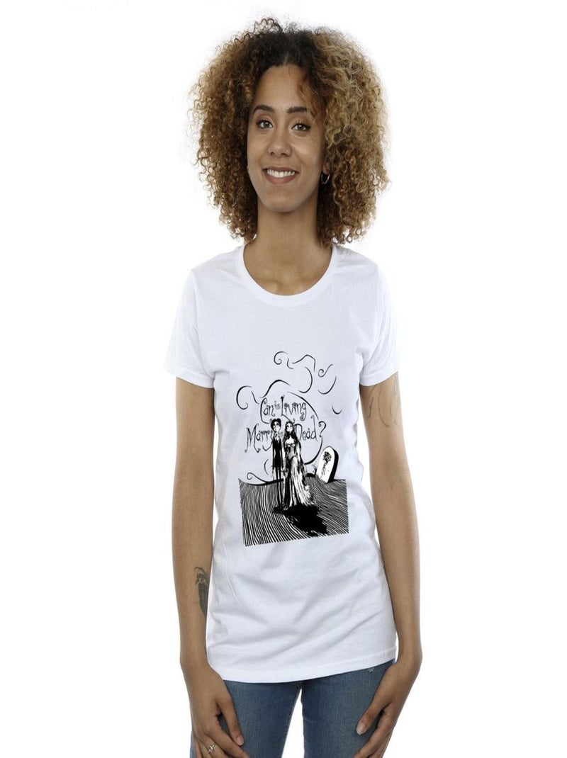Corpse Bride - T-shirt MARRY THE DEAD Blanc - Kiabi