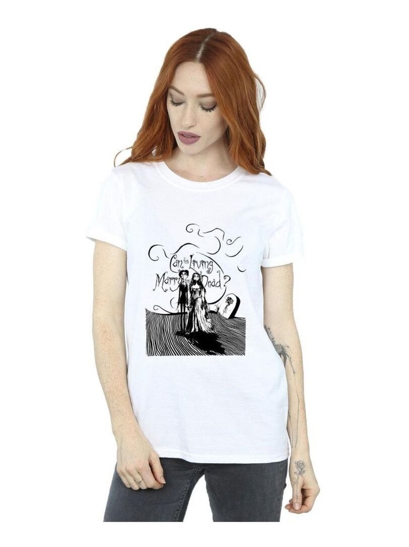 Corpse Bride - T-shirt MARRY THE DEAD Blanc - Kiabi