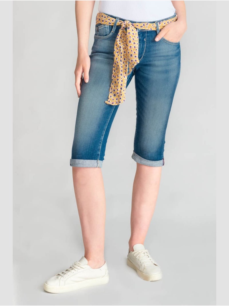 Corsaire AROL pantacourt en jeans 'Le Temps Des Cerises' Bleu - Kiabi