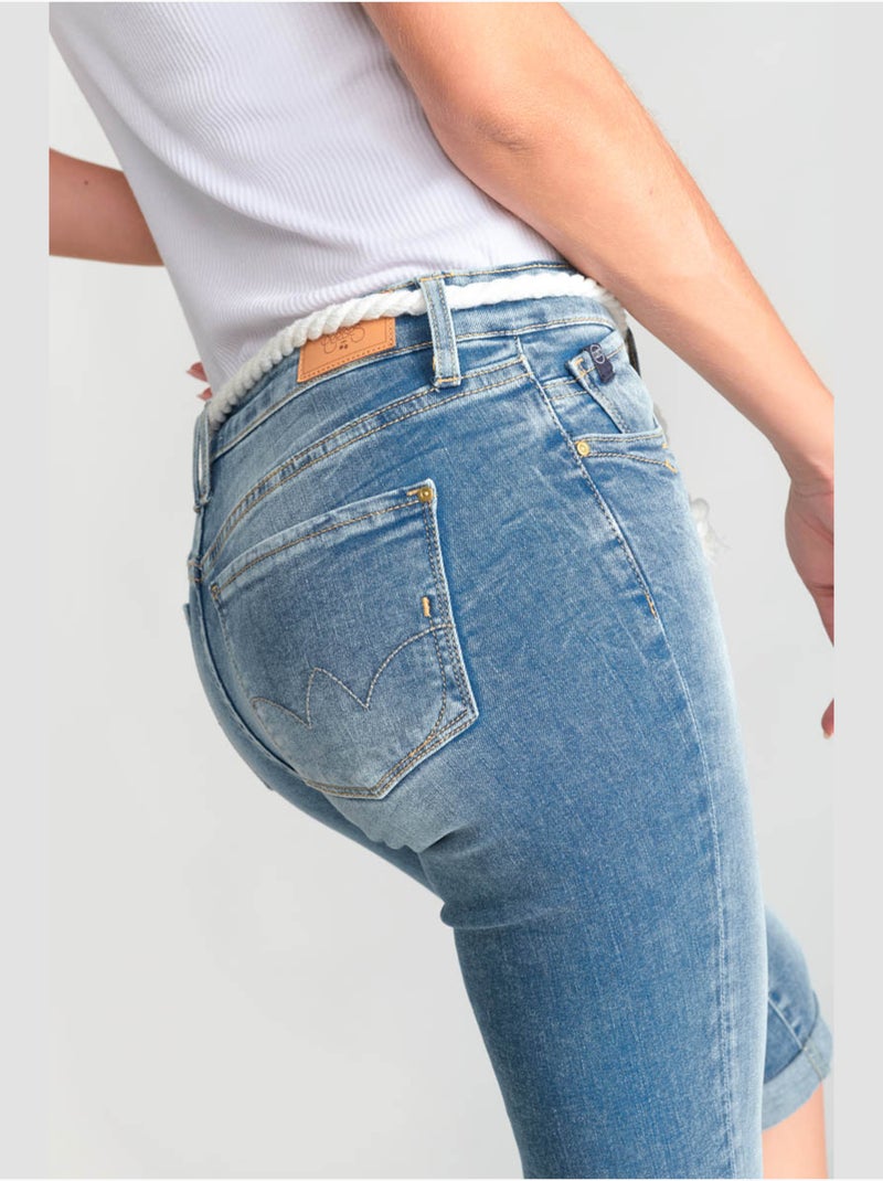 Corsaire BENNY pantacourt en jeans 'Le Temps Des Cerises' Bleu - Kiabi