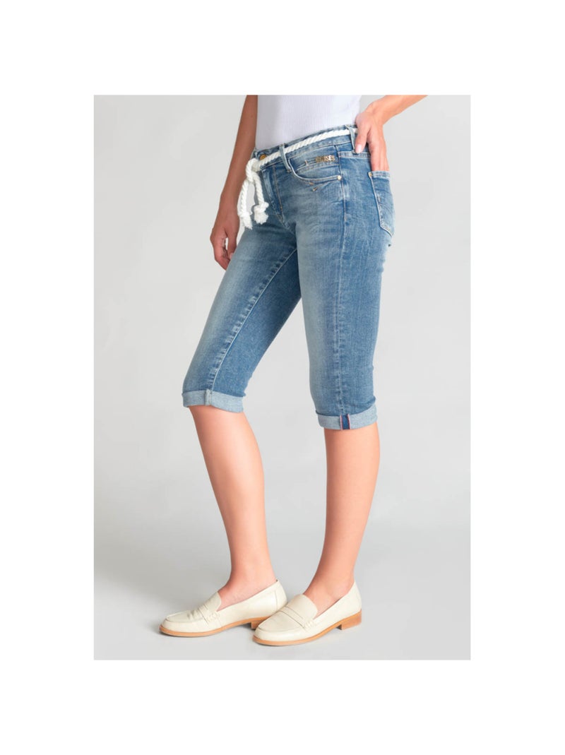 Corsaire BENNY pantacourt en jeans 'Le Temps Des Cerises' Bleu - Kiabi