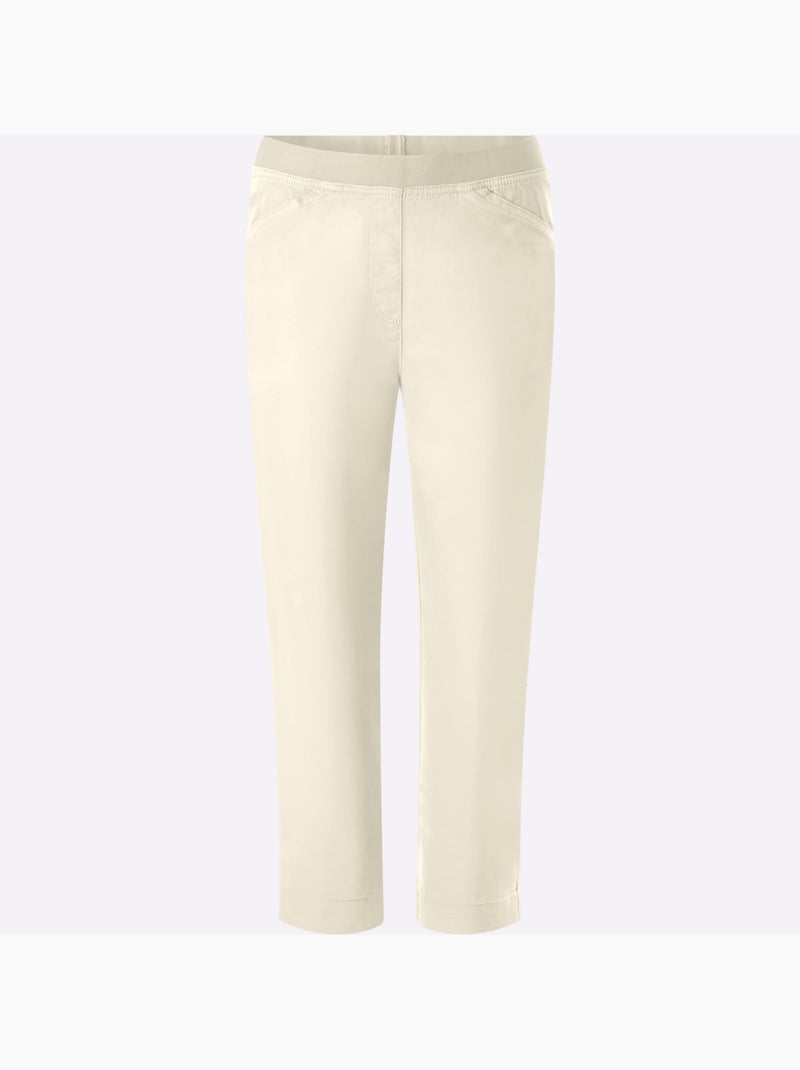Corsaire Broderie Sur La Poche Arrière - Taille Standard - Helline Ecru - Kiabi