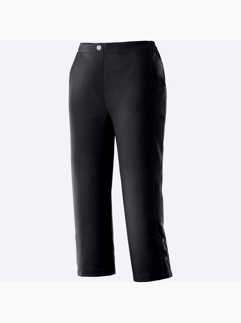 Corsaire ceinture élastique au dos - taille standard - witt Noir - Kiabi
