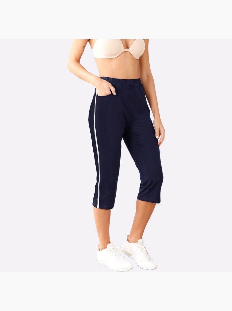 Corsaire Ceinture élastique Confortable - Taille Standard - Moda Vilona Bleu marine - Kiabi