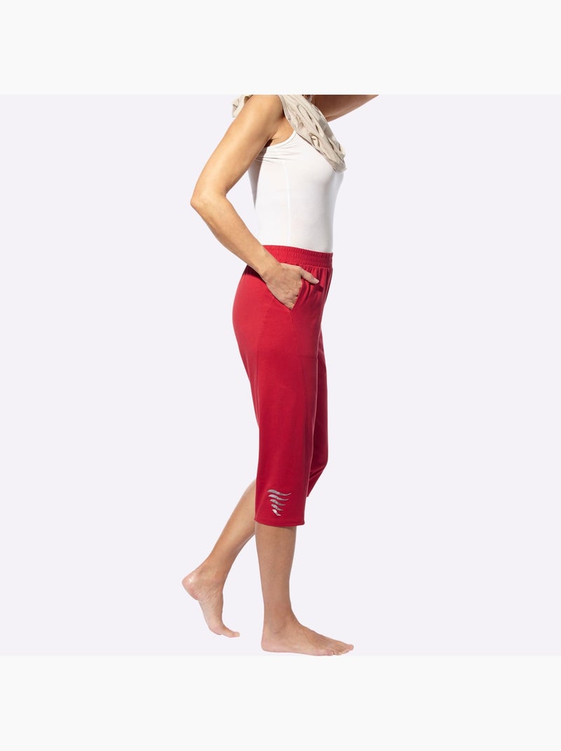Corsaire Ceinture élastique Confortable - Taille Standard - Moda Vilona Rouge - Kiabi