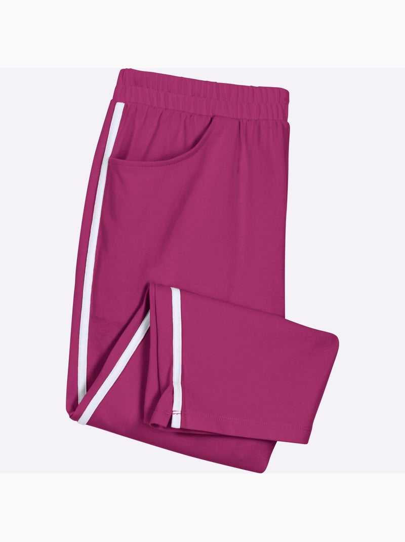 Corsaire confortable avec ceinture élastique et poches - Taille standard - Moda Vilona Mauve - Kiabi