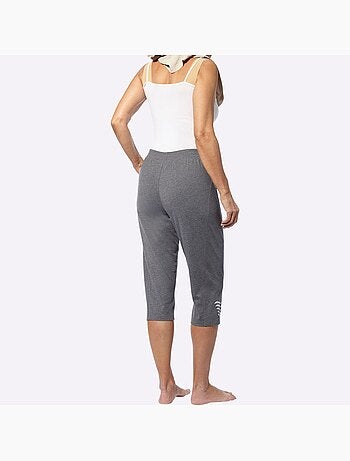 Corsaire avec ceinture élastique et motif imprimé brillant - Taille standard - Moda Vilona