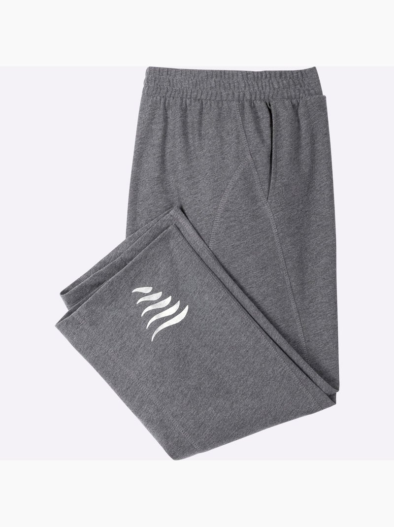 Corsaire de loisirs à ceinture élastique avec motifs brillants - Taille standard - Moda Vilona gris anthracite - Kiabi