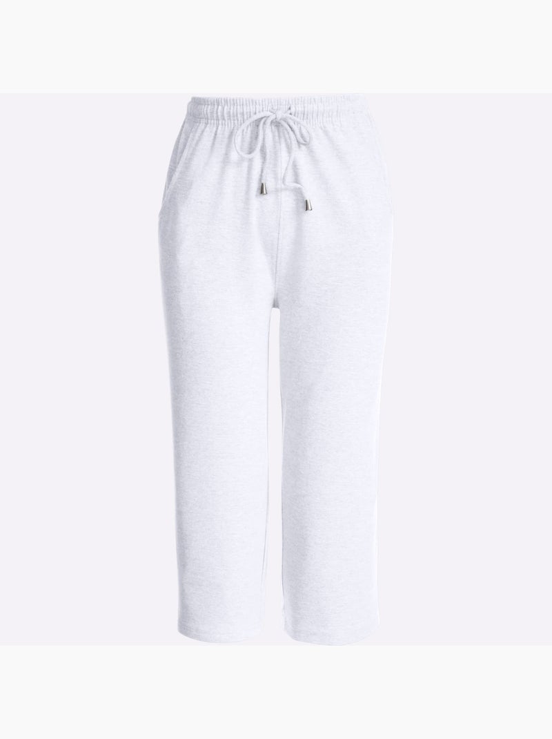 Corsaire de loisirs à ceinture élastique et poches pratiques - Taille standard - Moda Vilona Blanc - Kiabi