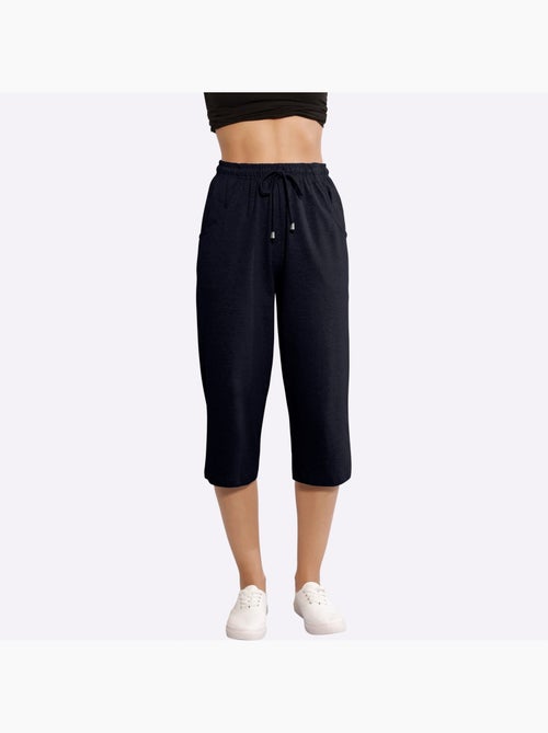 Corsaire de loisirs avec ceinture élastique et deux poches - Taille standard - Moda Vilona - Kiabi