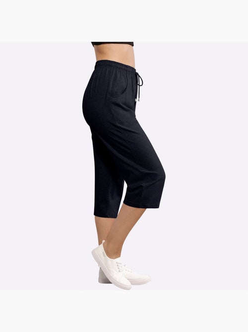 Corsaire de loisirs avec ceinture élastique et deux poches - Taille standard - Moda Vilona - Kiabi