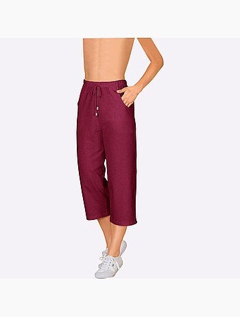 Corsaire de loisirs en jersey avec ceinture et poches - Taille standard - Moda Vilona