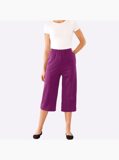 Corsaire de loisirs avec ceinture élastique et poches cousues - Taille standard - Moda Vilona - Kiabi