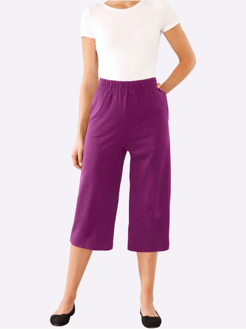 Corsaire de loisirs avec ceinture élastique et poches cousues - Taille standard - Moda Vilona - Kiabi