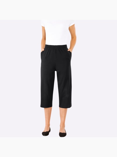 Corsaire de loisirs avec jambes larges et ceinture élastique - Taille standard - Moda Vilona - Kiabi