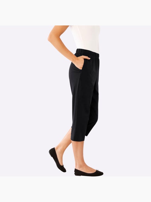 Corsaire de loisirs avec jambes larges et ceinture élastique - Taille standard - Moda Vilona - Kiabi