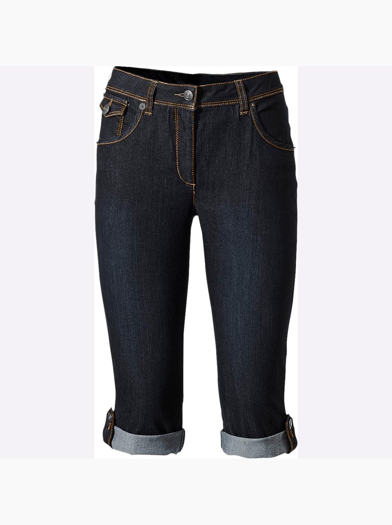 Corsaire En Jean - Taille Standard - Helline Bleu foncé - Kiabi