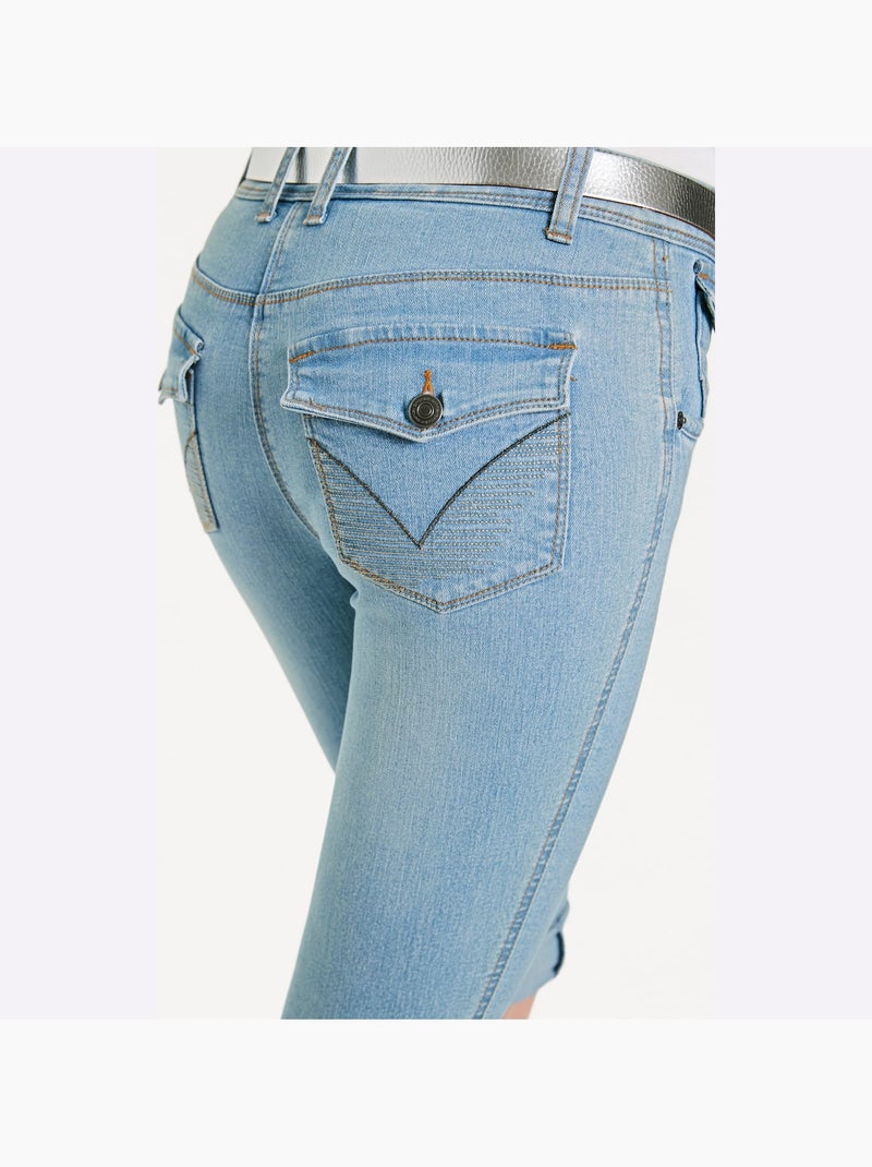 Corsaire En Jean - Taille Standard - Helline Bleu - Kiabi