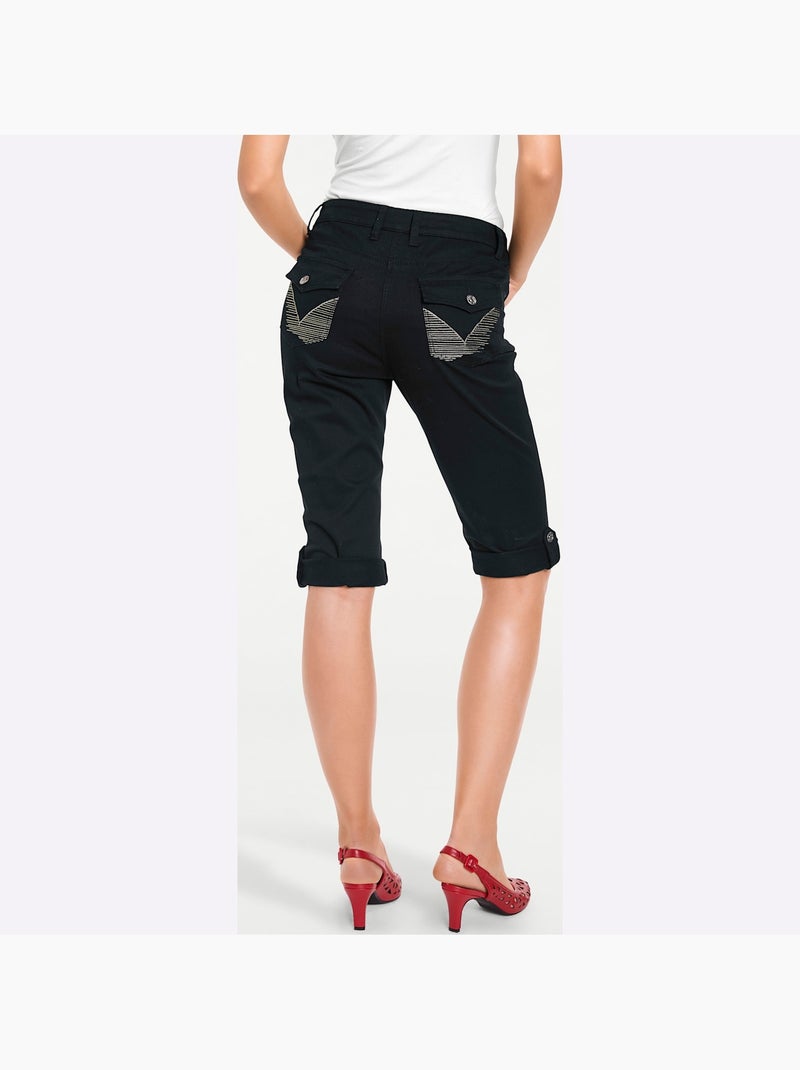 Corsaire En Jean - Taille Standard - Helline Noir - Kiabi