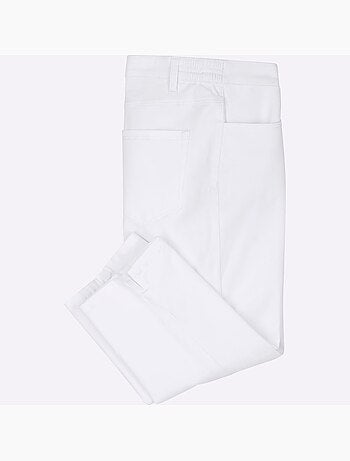 Corsaire en jean avec ceinture élastique et poches pratiques - Taille standard - Moda Vilona