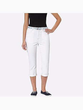Corsaire En Jean Ceinture - Taille Standard - Moda Vilona