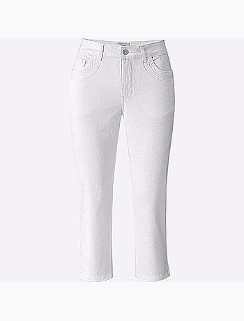 Corsaire en jean coton extensible confortable - taille standard - helline