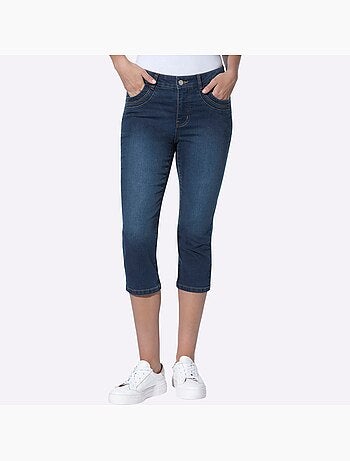 Corsaire En Jean Coton Extensible Confortable - Taille Standard - Helline