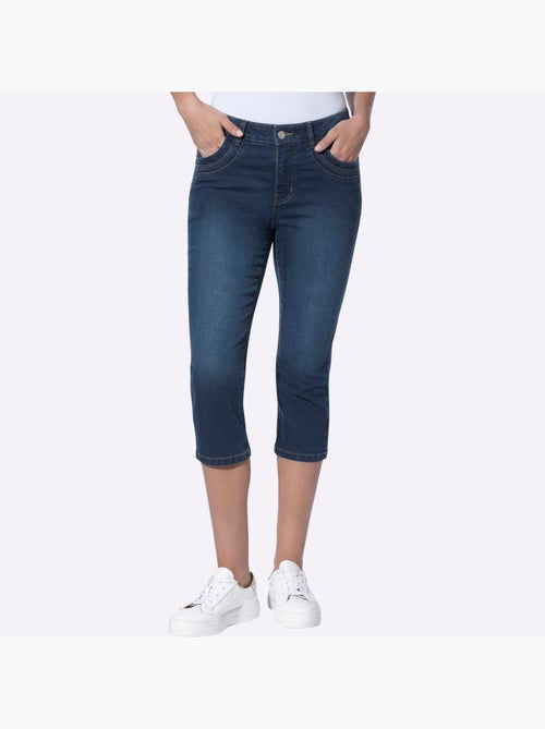 Corsaire En Jean Coton Extensible Confortable - Taille Standard - Helline - Kiabi