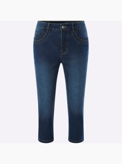 Corsaire En Jean Coton Extensible Confortable - Taille Standard - Helline - Kiabi