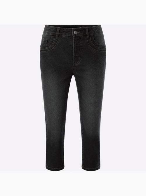 Corsaire En Jean Coton Extensible Confortable - Taille Standard - Helline - Kiabi Corsaire En Jean Coton Extensible Confortable - Taille Standard - Helline - Kiabi