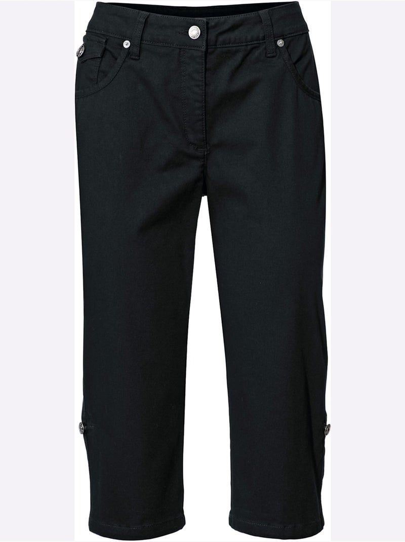 Corsaire En Jean Coupe Skinny - Taille Standard - Helline Noir - Kiabi