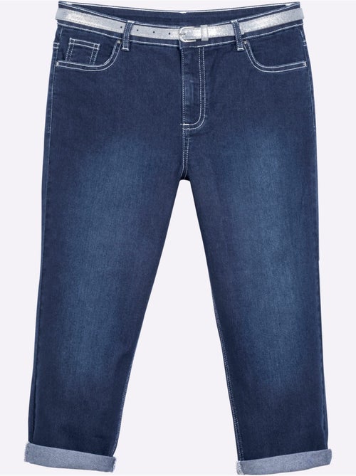 Corsaire En Jean Livré Avec Ceinture - Taille Standard - Witt - Kiabi