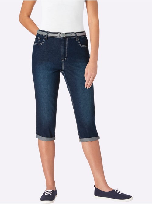 Corsaire En Jean Livré Avec Ceinture - Taille Standard - Witt - Kiabi