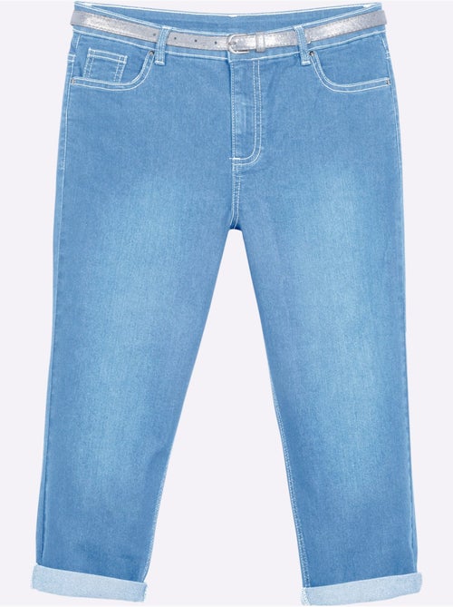 Corsaire En Jean Livré Avec Ceinture - Taille Standard - Witt - Kiabi Corsaire En Jean Livré Avec Ceinture - Taille Standard - Witt - Kiabi
