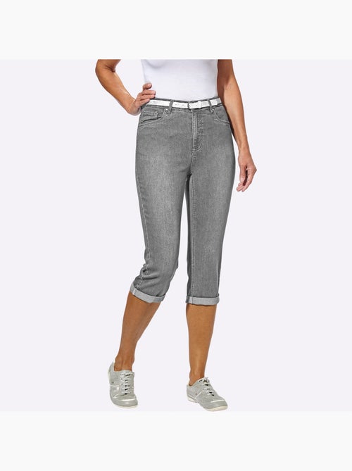 Corsaire En Jean Livré Avec Ceinture - Taille Standard - Witt - Kiabi