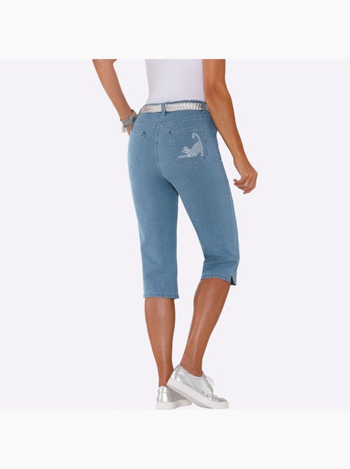 Corsaire En Jean Petites Pierres Fantaisie Tendance - Taille Standard - Moda Vilona - Kiabi