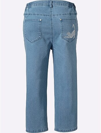 Corsaire En Jean Petites Pierres Fantaisie Tendance - Taille Standard - Moda Vilona