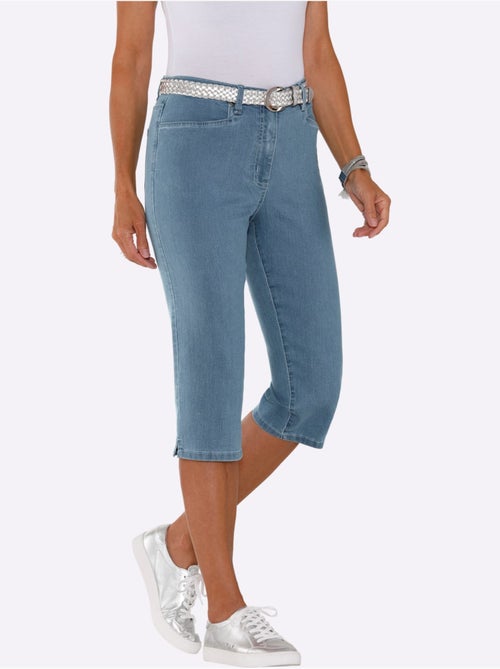 Corsaire En Jean Petites Pierres Fantaisie Tendance - Taille Standard - Moda Vilona - Kiabi