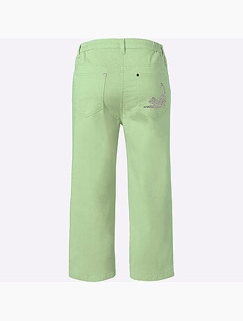 Corsaire en jean petites pierres fantaisie tendance - taille standard - moda vilona