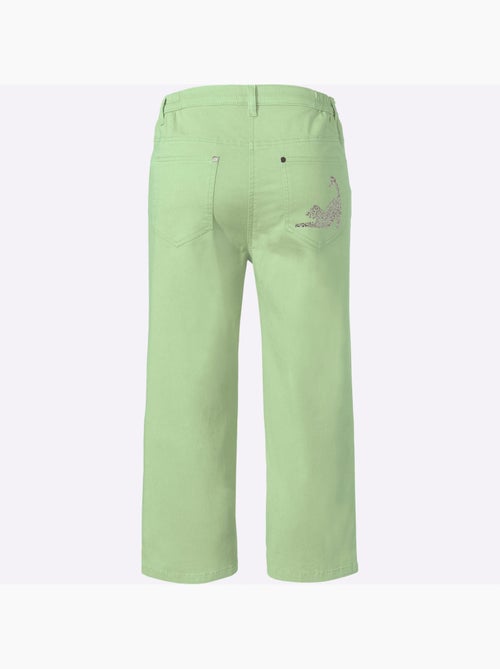 Corsaire En Jean Petites Pierres Fantaisie Tendance - Taille Standard - Moda Vilona - Kiabi Corsaire En Jean Petites Pierres Fantaisie Tendance - Taille Standard - Moda Vilona - Kiabi