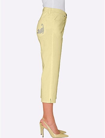 Corsaire En Jean Petites Pierres Fantaisie Tendance - Taille Standard - Moda Vilona