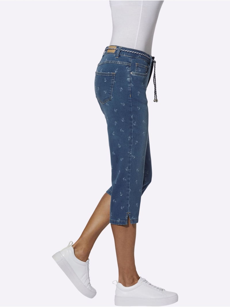Corsaire En Jean Qualité Coton - Taille Standard - Witt Bleu jean - Kiabi