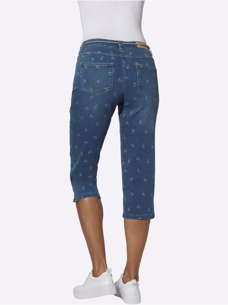 Corsaire En Jean Qualité Coton - Taille Standard - Witt Bleu jean - Kiabi