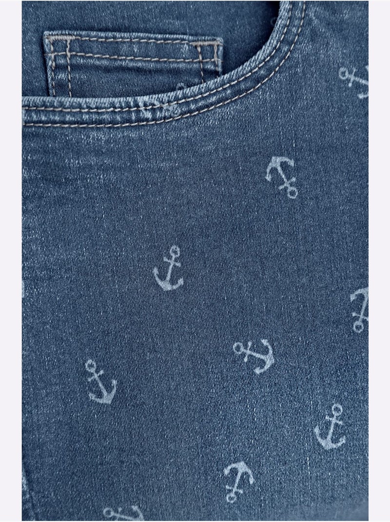 Corsaire En Jean Qualité Coton - Taille Standard - Witt Bleu jean - Kiabi