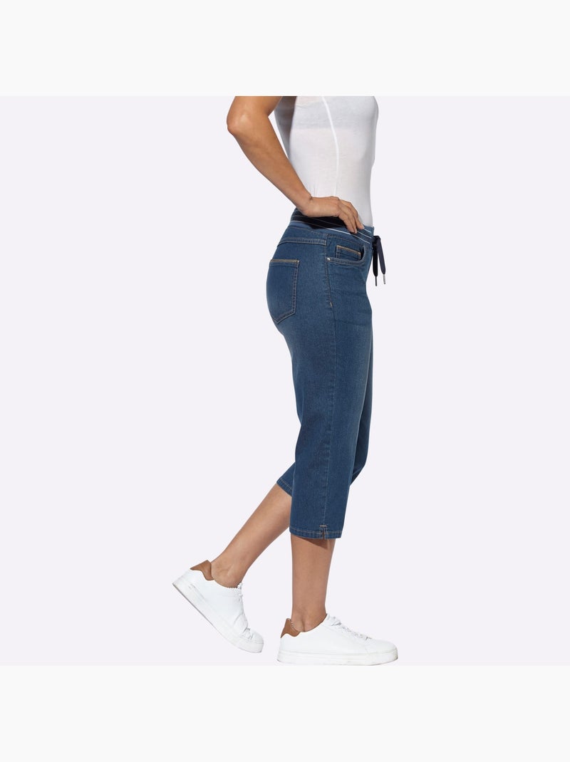 Corsaire En Jean Qualité Coton Doux Sur La Peau - Taille Standard - Witt Bleu jean - Kiabi