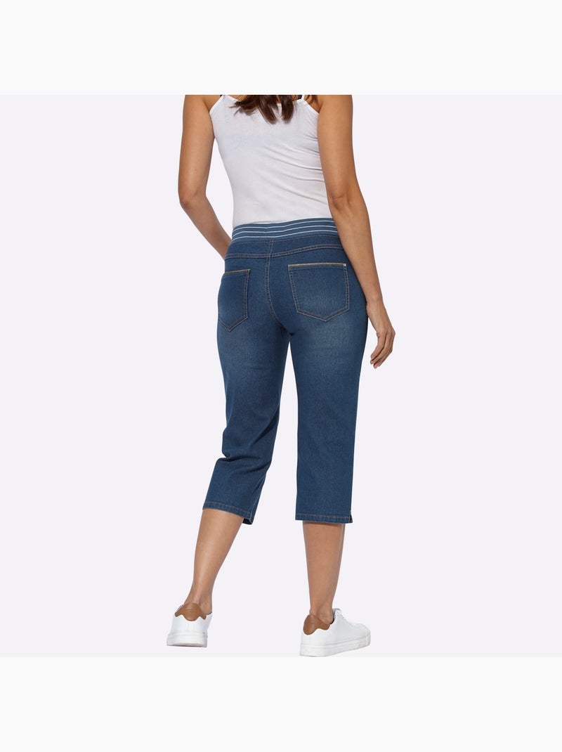 Corsaire En Jean Qualité Coton Doux Sur La Peau - Taille Standard - Witt Bleu jean - Kiabi